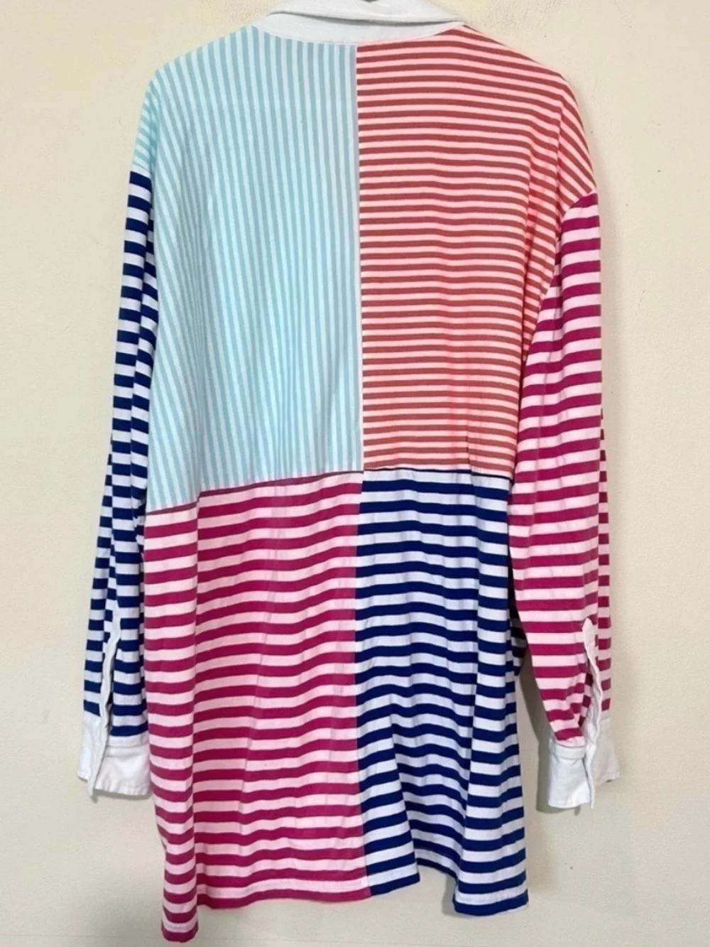 SOLID & STRIPED Oxford Tunic Colorblock NWT Size S
